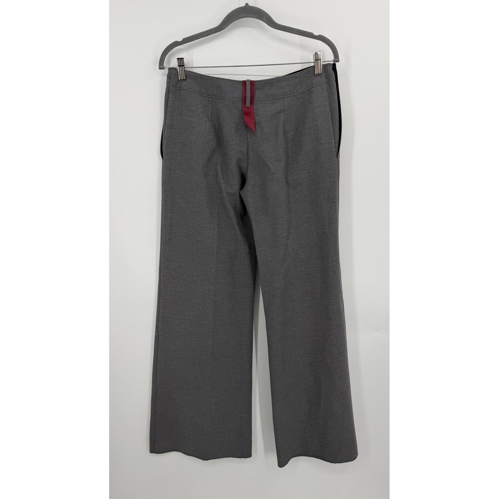 Paul Smith Blue Pants Womens 42 Gray Cotton Wide Leg Made in Italy - Picture 2 of 10